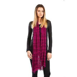 Shawl Fuchsia - Pima Cotton and Bamboo - Lovely and Versatile from Quetzal Artisan