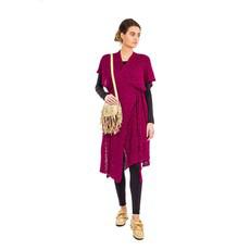 Poncho Tunic Fuchsia - Alpaca Wool - Stylish and Versatile via Quetzal Artisan