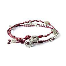 Bracelet Burgundy - 2 strands - Handmadel and Fairtrade via Quetzal Artisan