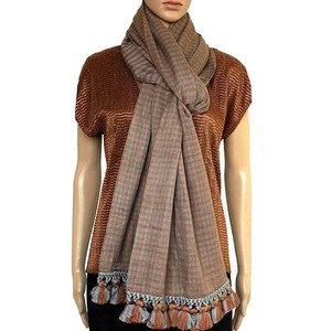 Shawl Light Brown - Oversized - Sustainable and Fairtrade from Quetzal Artisan
