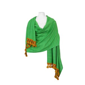 Shawl Green Lemon - Oversized - Fashionable and Fairtrade from Quetzal Artisan