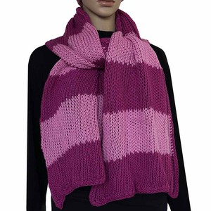 Shawl and Hat Pink Magenta - Organic Cotton and Merino Wool from Quetzal Artisan