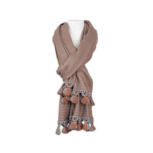 Shawl Light Brown - Oversized - Sustainable and Fairtrade from Quetzal Artisan
