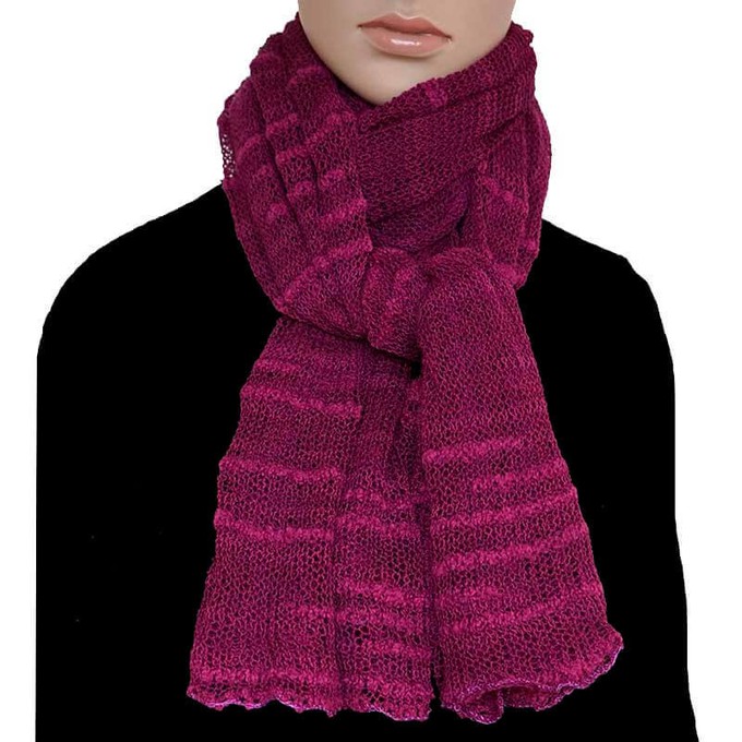 Shawl Fuchsia - Pima Cotton and Bamboo - Lovely and Versatile from Quetzal Artisan