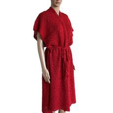 Poncho Tunic Red - Handmade of Alpaca Wool - Stylish & Warm via Quetzal Artisan