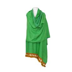 Shawl Green Lemon - Oversized - Fashionable and Fairtrade via Quetzal Artisan