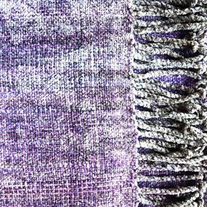 Shawl Lilac Grey - Bamboo Chenille - Fairtrade & Sustainable from Quetzal Artisan