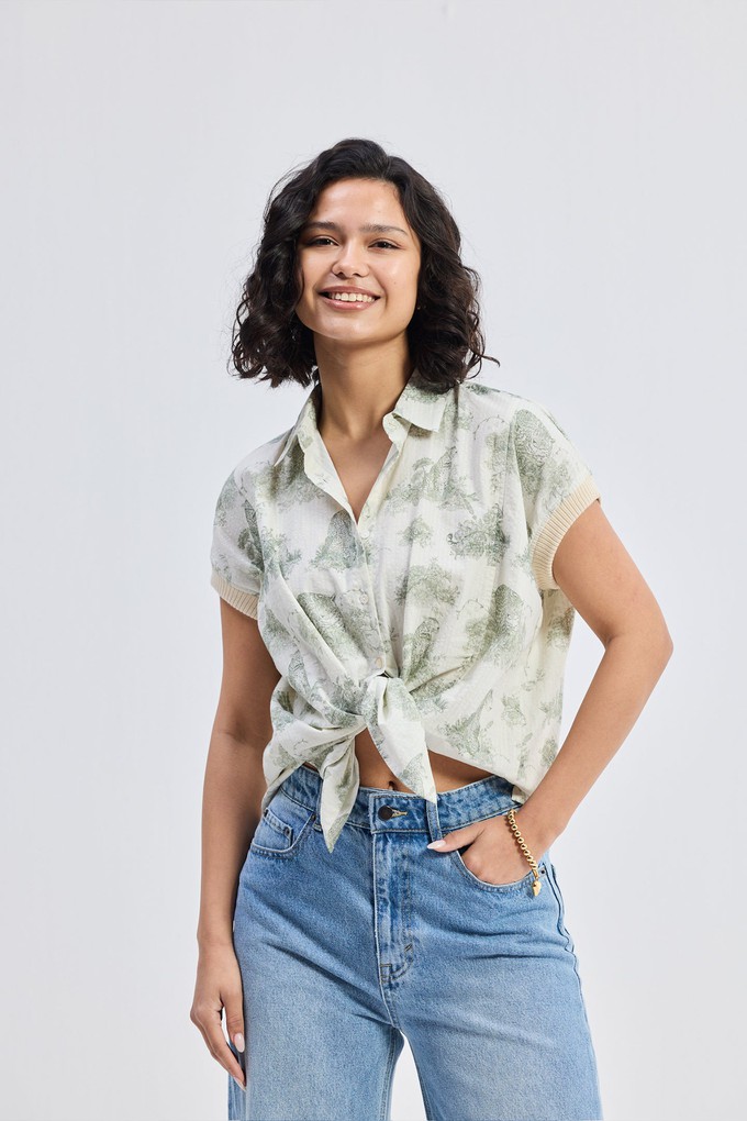 Relaxed-fit Button-down Shirt in Animal print from Reistor