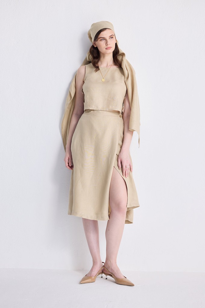 Boxy Crop Top in Neutral Beige from Reistor