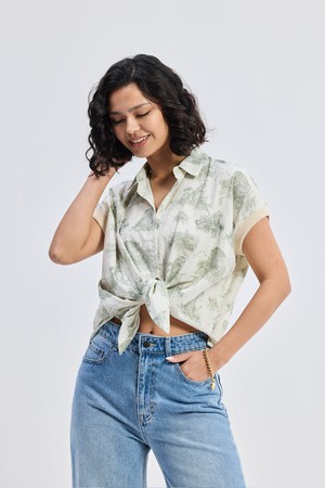 Relaxed-fit Button-down Shirt in Animal print from Reistor