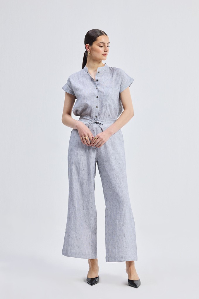 Relaxed-fit Shirt Set in Linen Stripes from Reistor