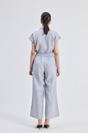 Relaxed-fit Shirt Set in Linen Stripes from Reistor