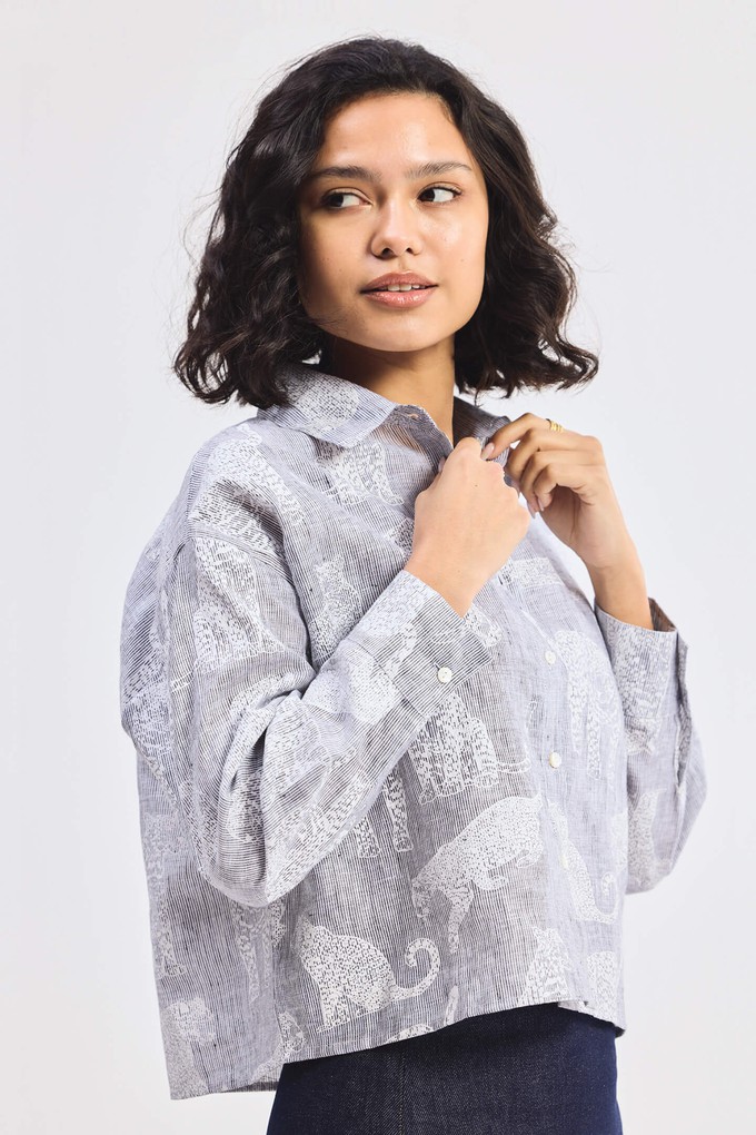 Oversized Boxy-fit Shirt in Animal Print from Reistor