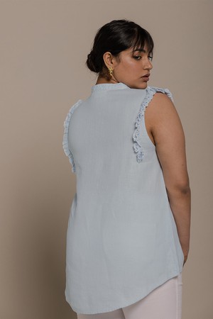 Wind in my Hair Shirt in Blue from Reistor