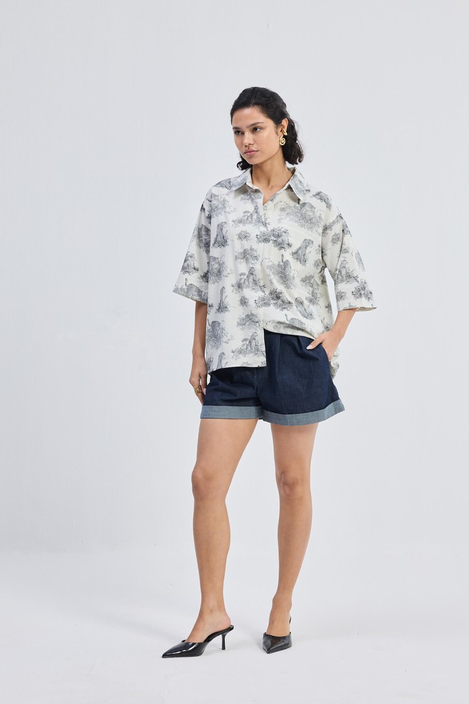 Oversized High-Low Shirt in Animal print from Reistor