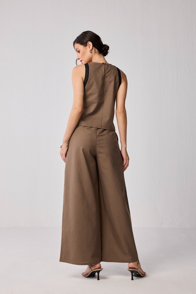 Wide-leg Drawstring Pants in Brown from Reistor