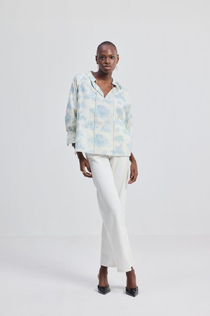 Relaxed-fit Shirt with Drawstring in Animal Print from Reistor