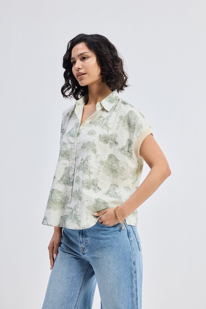 Relaxed-fit Button-down Shirt in Animal print from Reistor