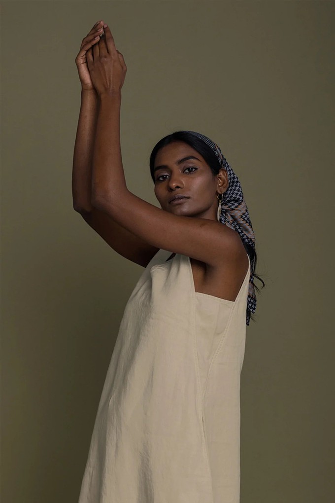 Reading Tea Leaves Dress in Neutral Beige from Reistor