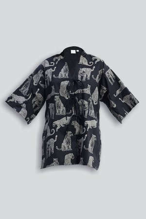 Oversized Shirt with Front-ties in Animal Print from Reistor