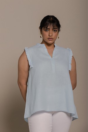 Wind in my Hair Shirt in Blue from Reistor