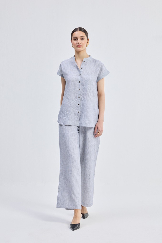 Relaxed-fit Shirt Set in Linen Stripes from Reistor