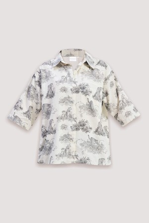 Oversized High-Low Shirt in Animal print from Reistor