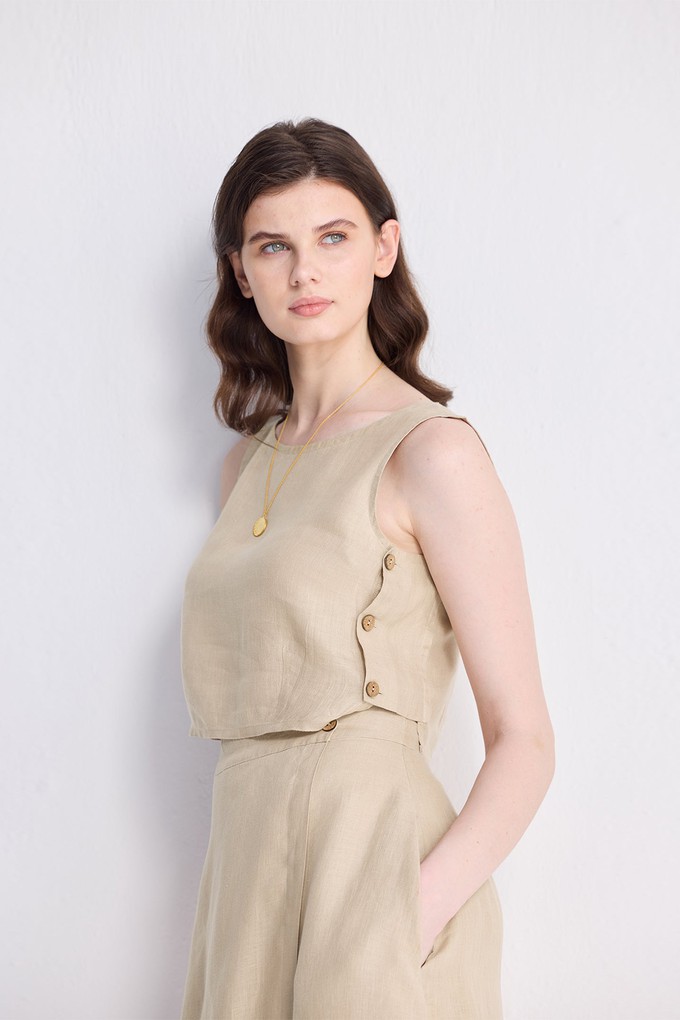 Boxy Crop Top in Neutral Beige from Reistor