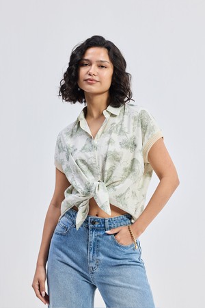 Relaxed-fit Button-down Shirt in Animal print from Reistor