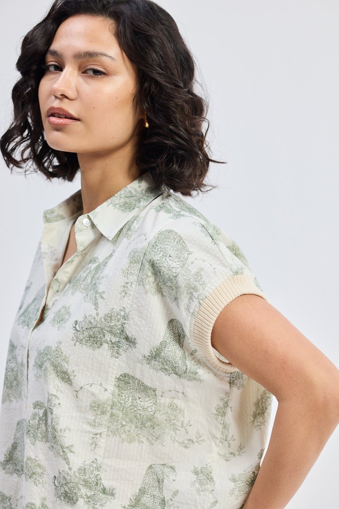 Relaxed-fit Button-down Shirt in Animal print from Reistor