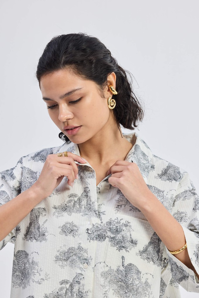 Oversized High-Low Shirt in Animal print from Reistor