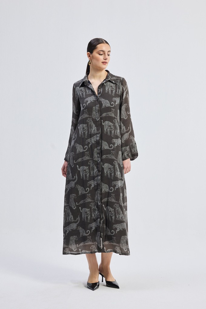 Relaxed-fit Shirt Dress in Animal Print from Reistor