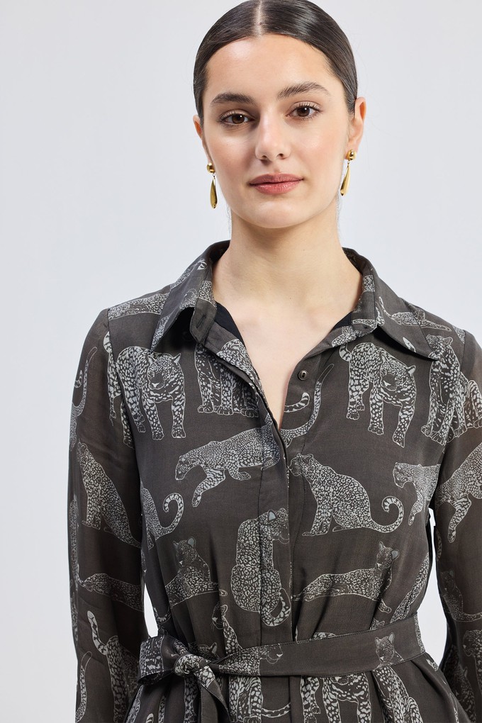 Relaxed-fit Shirt Dress in Animal Print from Reistor
