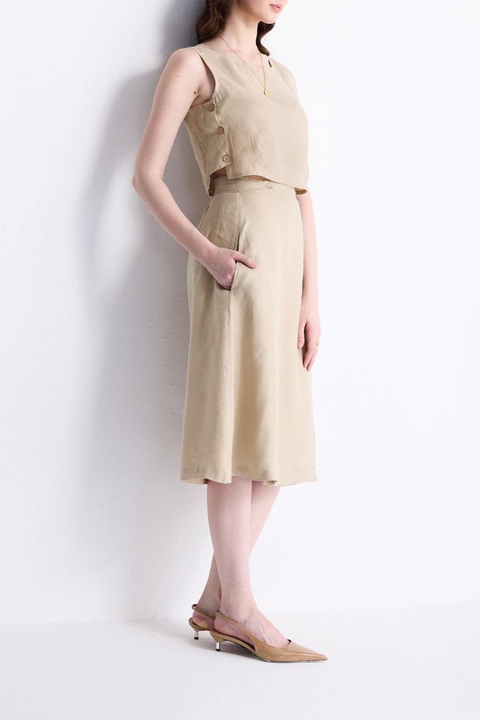Boxy Crop Top in Neutral Beige from Reistor
