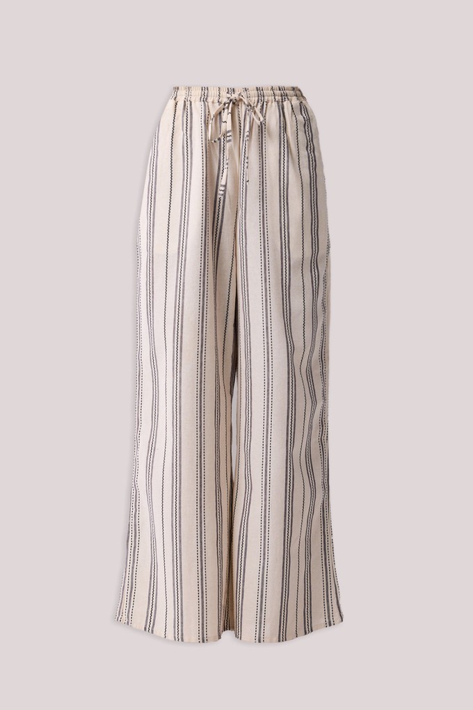 Wide-leg Drawstring Pants in Stripes from Reistor