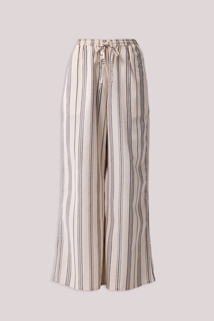 Wide-leg Drawstring Pants in Stripes from Reistor