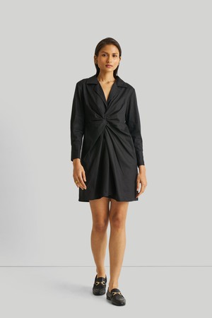 Front Twist Dress in Black from Reistor Front Twist Dress in Black from Reistor