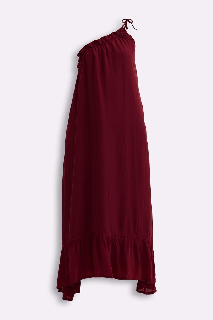 One-shoulder Maxi dress in Burgundy from Reistor