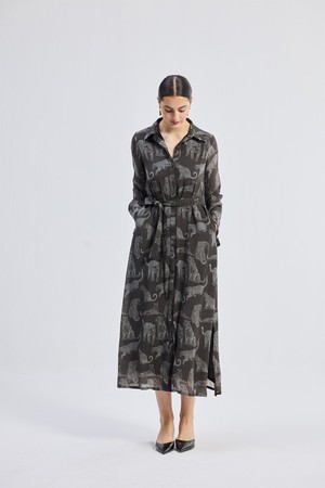 Relaxed-fit Shirt Dress in Animal Print from Reistor