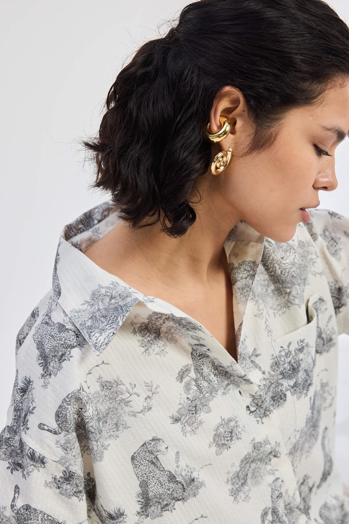 Oversized High-Low Shirt in Animal print from Reistor