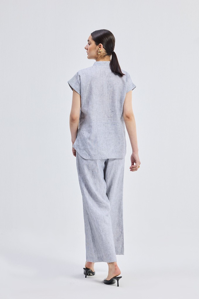 Relaxed-fit Shirt Set in Linen Stripes from Reistor