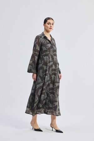 Relaxed-fit Shirt Dress in Animal Print from Reistor