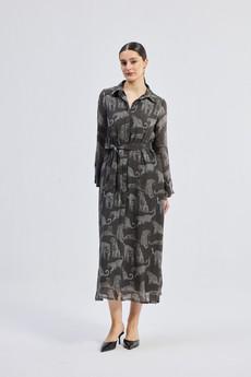 Relaxed-fit Shirt Dress in Animal Print via Reistor