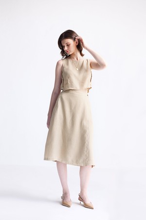 Boxy Crop Top in Neutral Beige from Reistor