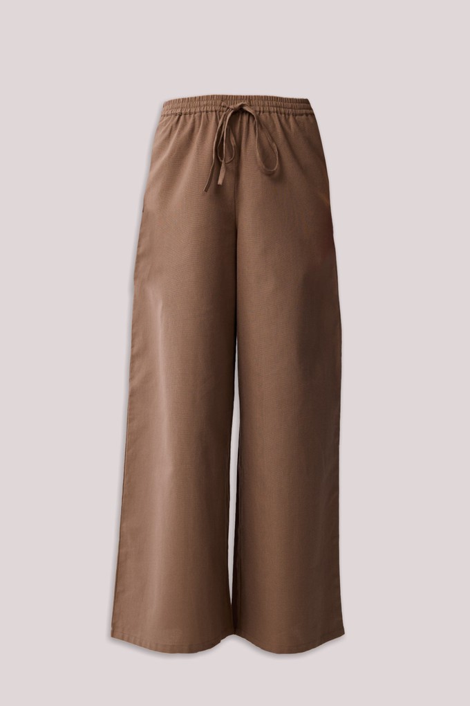 Wide-leg Drawstring Pants in Brown from Reistor