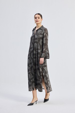Relaxed-fit Shirt Dress in Animal Print from Reistor