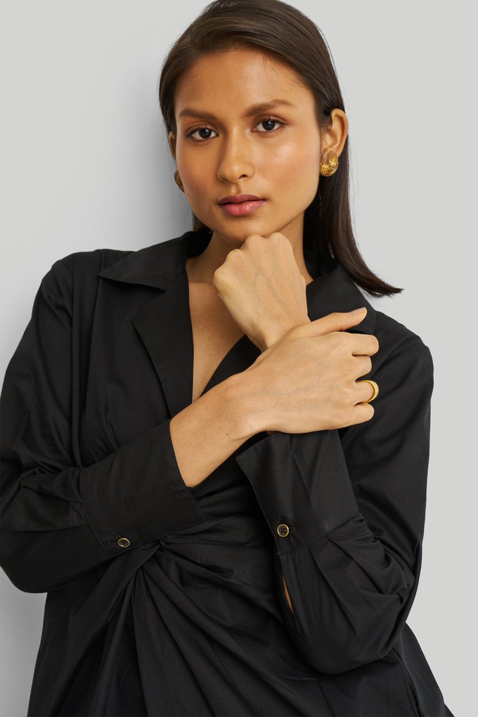 Front Twist Dress in Black from Reistor Front Twist Dress in Black from Reistor