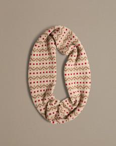 Isle Line Circle Scarf | Ecru via ROVE