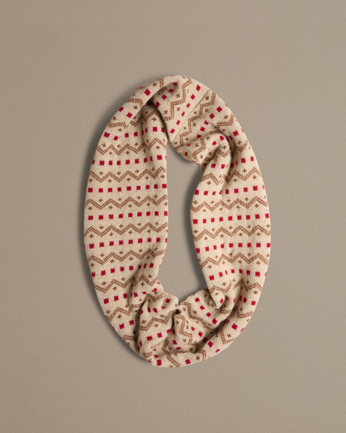 Isle Line Circle Scarf | Ecru from ROVE