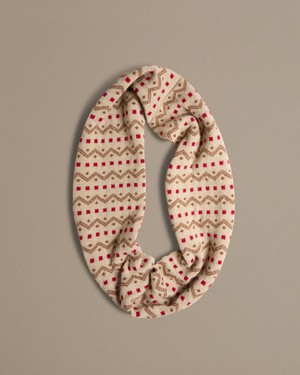 Isle Line Circle Scarf | Ecru from ROVE
